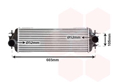 VAN WEZEL Kompressoriõhu radiaator 43004328